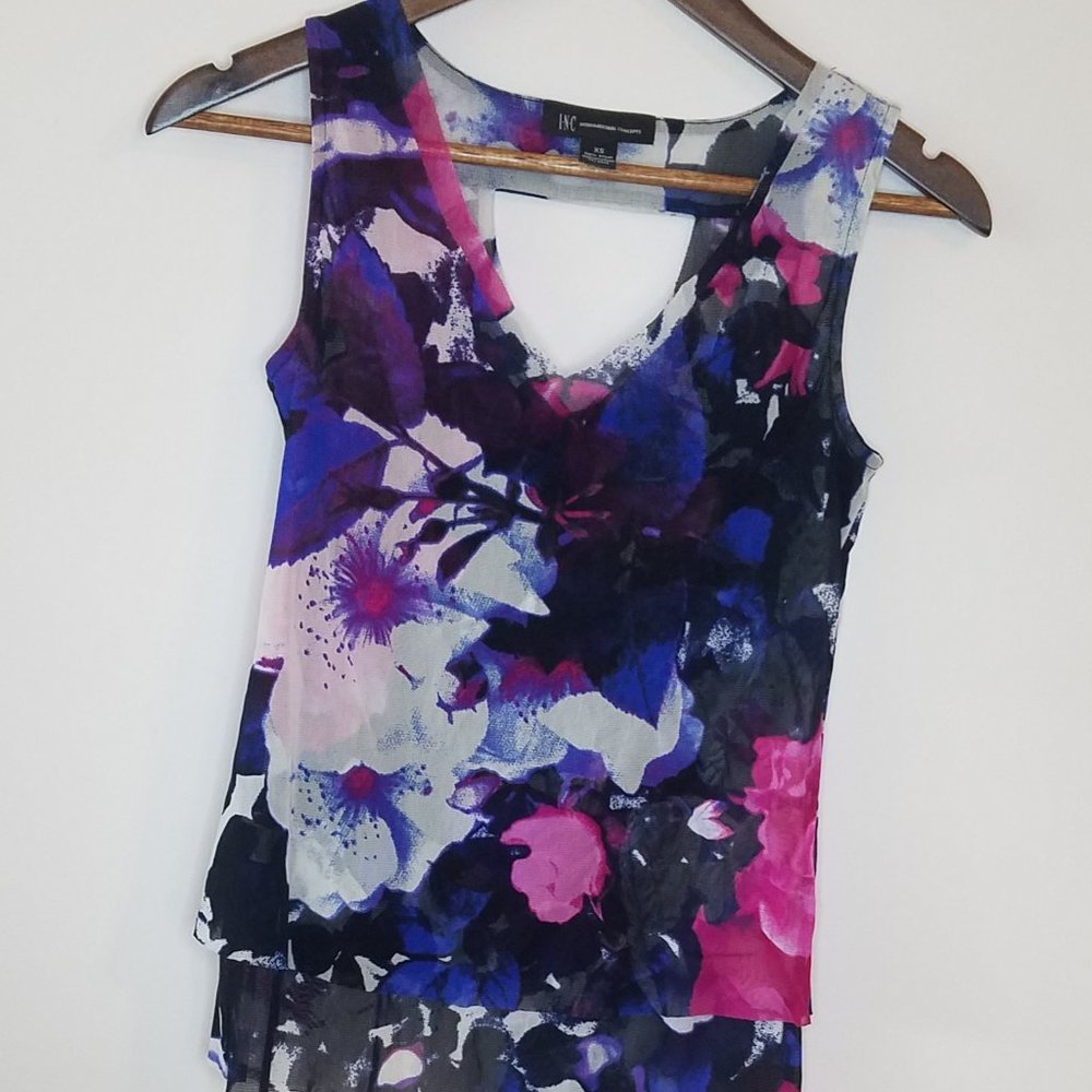 International Concepts Floral Sleeveless Top